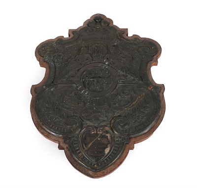 Lot 279 - THE RILEY CHALLENGE TROPHY: A Silver Plated Trophy Plaque, dated 1904, repoussé with a...