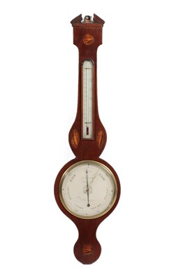 Lot 288 - A Mahogany Shell Inlaid Wheel Barometer, signed Josh Ortelle, Reading, early 19th century,...