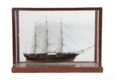 Lot 294 - A Bone and Wooden Scale Model of the Training Ship ''Joseph Conrad'', 20th century, in a glazed...