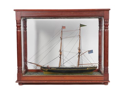 Lot 305 - A Painted Wooden Scale Model of the Mizpah, late 19th/early 20th century, as a two-masted boat,...