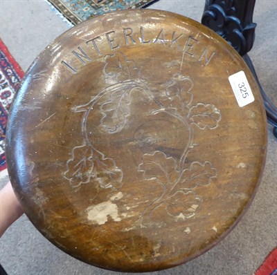 Lot 325 - A Rare Black Forest Revolving Stool or Plant Stand, late 19th/early 20th century, the circular...