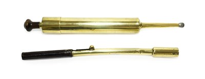 Lot 353 - A Veterinary's Brass Syringe/Sprayer, 19th century, with turned wooden handle and cylindrical body