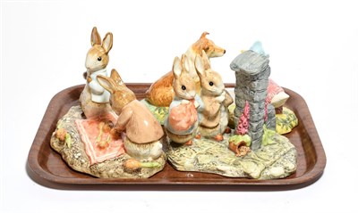 Lot 23 - Beswick Beatrix Potter Tableau's comprising: 'Kep and Jemima', model No. 4091, limited edition...