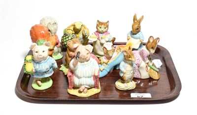 Lot 24 - Beswick Beatrix Potter figures including: 'Cecily Parsley', 'Johnny Town-Mouse' and 'Little Pig...