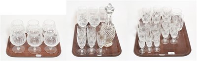 Lot 45 - A collection of Waterford glass, Colleen pattern, comprising eight tall wine glasses, five...