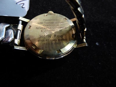 Lot 52 - A gentleman's 9 carat gold Garrard wristwatch