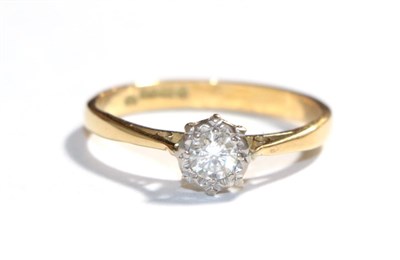 Lot 56 - An 18 carat gold diamond solitaire ring, estimated diamond weight 0.25 carat approximately,...