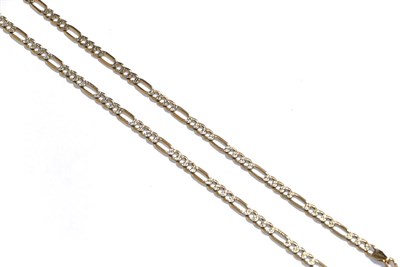 Lot 67 - A 9 carat gold figaro necklace, length 47.5cm