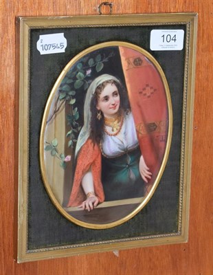 Lot 104 - A Munich 19th century panted porcelain plaque