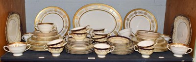 Lot 107 - A Coalport gilt decorated part dinner service ''Lady Anne'' pattern, together with a Crown...