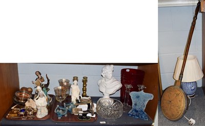 Lot 109 - A collection of various items including a Royal Doulton 'The Mask Seller', a Lladro figure, a...