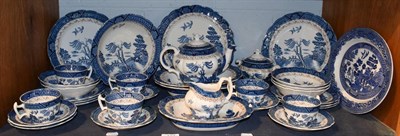 Lot 124 - A blue and white Royal Albert part dinner service