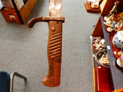 Lot 125 - A Victorian billy club/truncheon, a French bayonet, a German bayonet and scabbard, Bryant and...