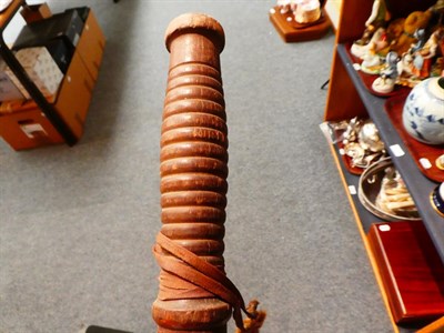 Lot 125 - A Victorian billy club/truncheon, a French bayonet, a German bayonet and scabbard, Bryant and...