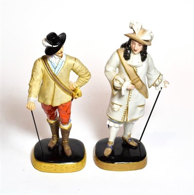 Lot 156 - Two Royal Worcester figures of Charles I, after Van Dyck, model number: 2651 and a Charles II after