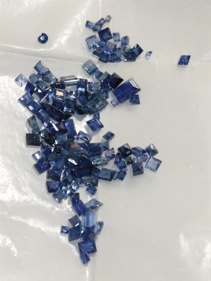 Lot 188 - A quantity of loose sapphires, totalling 22.74 carat approximately, ranging from melee to 0.71...