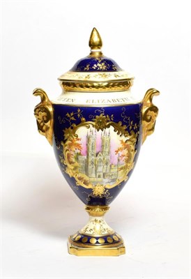 Lot 224 - A Coalport Queen Elizabeth II Silver Jubilee vase and cover