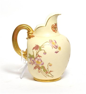 Lot 228 - A Royal Worcester blush ivory jug