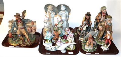 Lot 274 - A group of Spanish and other Continental figures including Lladro, Porceval, Capodimonte etc