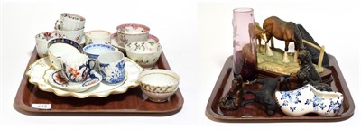 Lot 277 - 18th century tea bowls, Border Fine Arts group, etc (two trays)