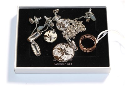 Lot 285 - A small quantity of Swarovski jewellery comprising on a pendant on chain and matching drop...