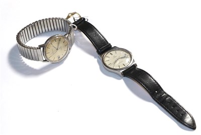 Lot 292 - An Omega Geneve gents centre seconds wristwatch together with an Omega Seamaster centre seconds...