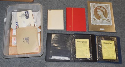 Lot 313 - A quantity of stamps including sheet stamps, presentation packs, empty stock book, two ring binders