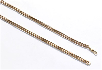 Lot 370 - A curb link chain, clasp stamped '375', length 53cm