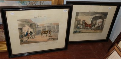 Lot 1019 - After R Scanlan, horse dealing, coloured engravings, plates one and two (2)