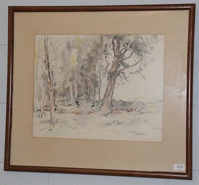 Lot 1030 - Frederick (Fred) Lawson (1888-1968) Landscape, signed, inscribed and dated 1950, pencil and...