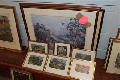 Lot 1050 - Nine various works of Cheshire interest, antiques photograph of Alderly edge, a print of old...