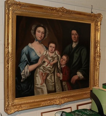 Lot 1060 - After Hogarth, Family group, oil on canvas