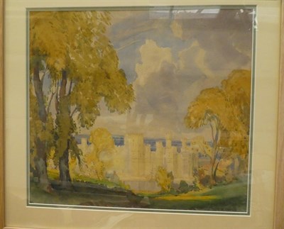 Lot 1074 - George Graham, landscape watercolour; together with a view of Carmarthen Castle, North Wales by J W