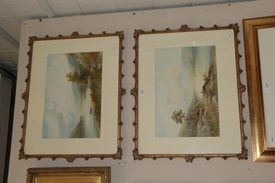 Lot 1083 - A Krause (fl.1891-1914) A pair of Scottish loch scenes, signed and inscribed watercolour (2)