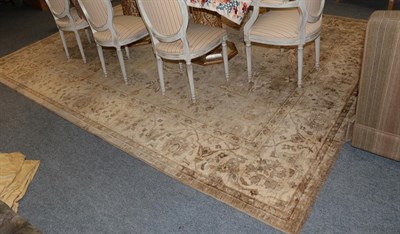 Lot 1116 - An Afghan 'Ziegler' design carpet, the soft mushroom field of angular flower heads and vines...