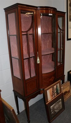 Lot 1140 - An Edwardian inlaid mahogany display cabinet