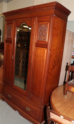 Lot 1160 - A late Victorian walnut single door wardrobe