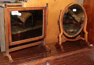 Lot 1162 - Two 19th century small toilet mirrors
