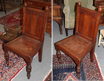 Lot 1188 - A pair of oak chairs