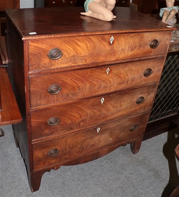 Lot 1201 - A late George III mahogany four drawer chest