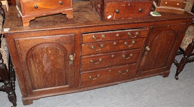 Lot 1270 - A late 18th century oak dresser base