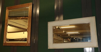 Lot 1291 - A Florentine style gilt frame bevelled glass mirror and a cream framed bevelled glass mirror