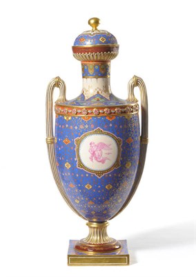 Lot 49 - A Coalport Porcelain Exhibition Quality Large Two-Handled Pedestal Vase and Cover, made for the...