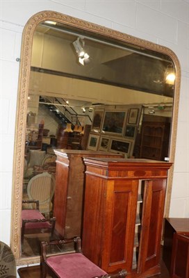 Lot 1327 - A gilt over mantel mirror