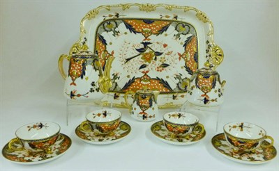 Lot 59 - A Davenport, Longport, Staffordshire Imari Pattern Porcelain Cabaret Tea Service for Four,...