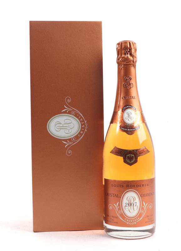 Lot 2011 - Louis Roederer Cristal 2007 Brut Rosé Champagne, in presentation box (one bottle)