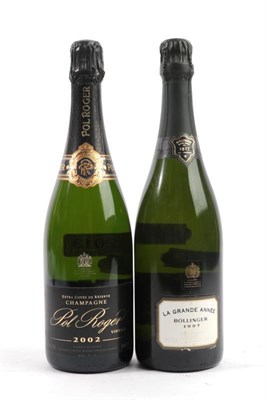 Lot 2013 - Pol Roger Extra Cuveé Brut Champagne 2002, (one bottle), Bollinger Le Grande Année Champange...