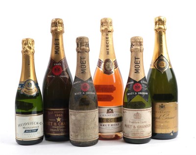 Lot 2015 - Möet & Chandon 1985 Brut Rosé (one bottle), Möet & Chandon Premiére Cuvée (two half...