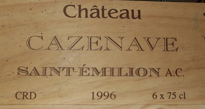 Lot 2021 - Château Cazenave 1996 Saint-Émilion (twelve bottles)
