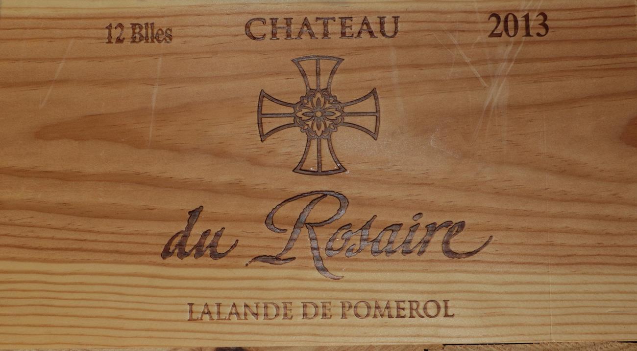 Lot 2022 - Château Du Rosaire 2013 Lalande de Pomerol (twelve bottles)